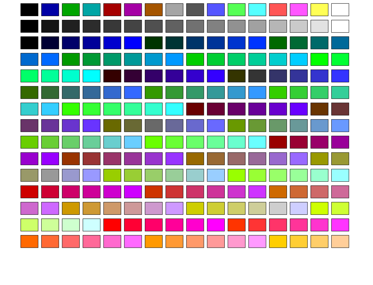 256 Color Palette